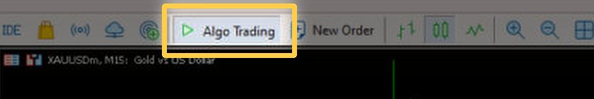 Algo Trading button highlighted